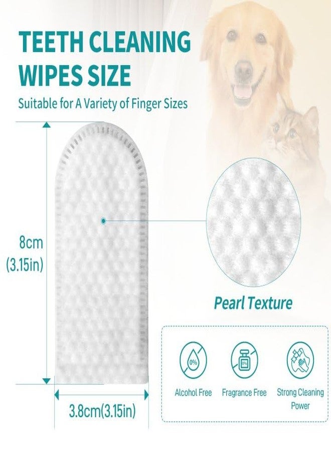 PITHER Dog Teeth Cleaning Wipes, Pet Dental Finger Wipes for Dogs & Cats Disposable Gentle Dog Teeth Cleaning Pads Tooth Brushing Kit Freshen Bad Breath Remove Plaque & Tartar Buildup 50 Counts - Image 3