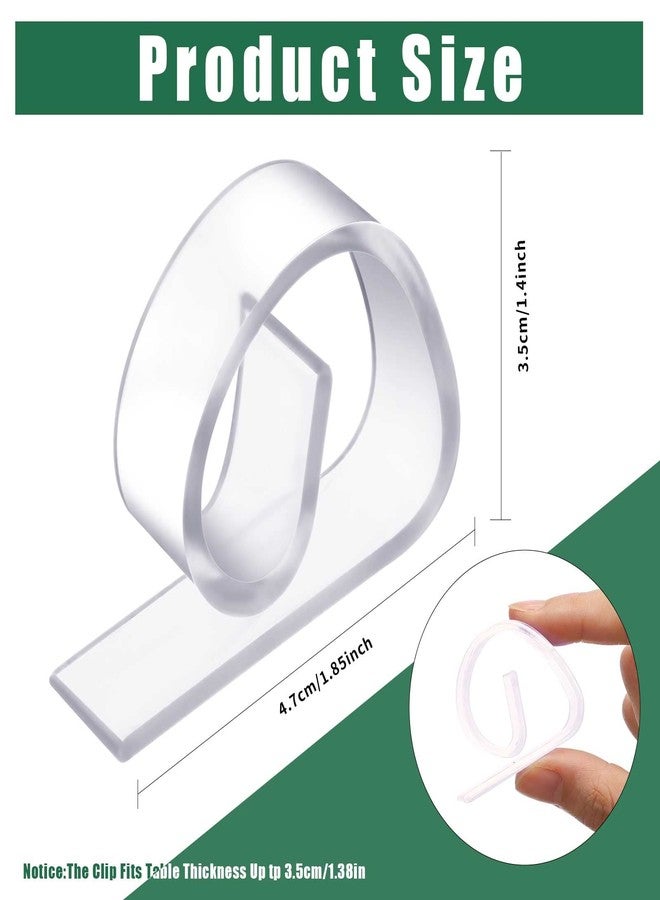 Eccliy 150 Pieces Transparent Clear Tablecloth Clips Plastic Table Cloth Clips Windproof Table Cover Holder Clamps Tablecloth Cloth Holder for Christmas Wedding Party Indoor Outdoor Camping Picnic - Image 2