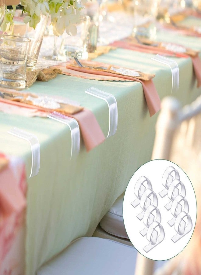 Eccliy 150 Pieces Transparent Clear Tablecloth Clips Plastic Table Cloth Clips Windproof Table Cover Holder Clamps Tablecloth Cloth Holder for Christmas Wedding Party Indoor Outdoor Camping Picnic - Image 5