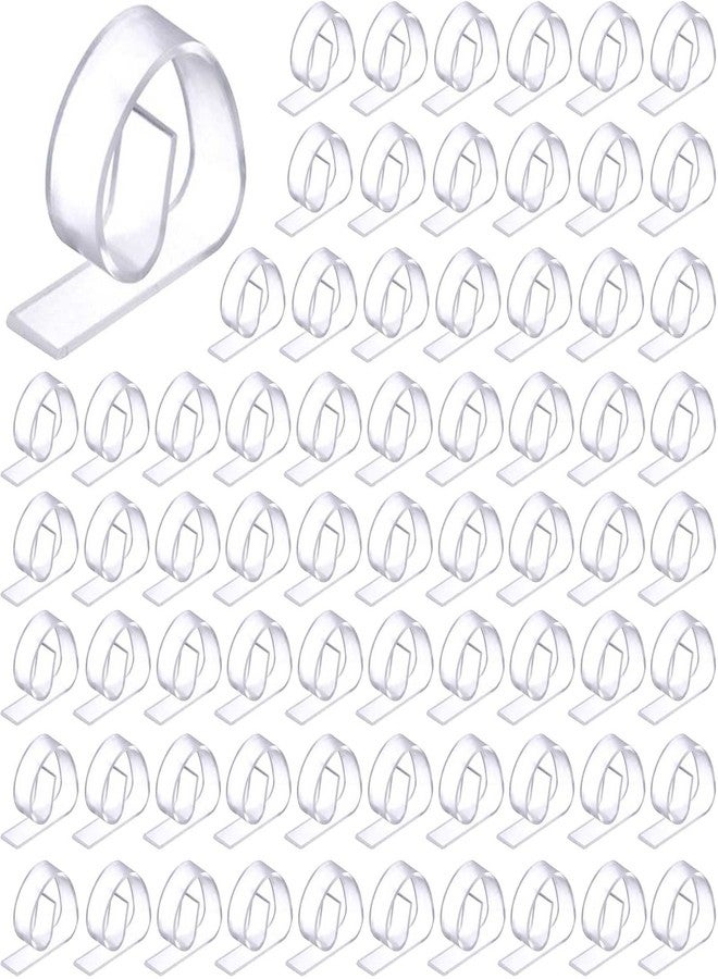 Eccliy 150 Pieces Transparent Clear Tablecloth Clips Plastic Table Cloth Clips Windproof Table Cover Holder Clamps Tablecloth Cloth Holder for Christmas Wedding Party Indoor Outdoor Camping Picnic - Image 1
