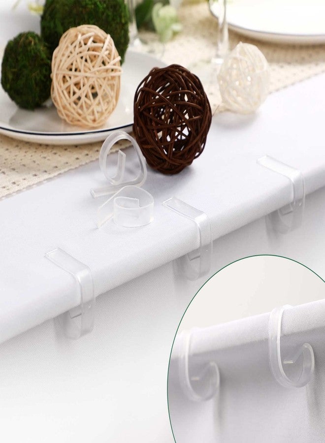Eccliy 150 Pieces Transparent Clear Tablecloth Clips Plastic Table Cloth Clips Windproof Table Cover Holder Clamps Tablecloth Cloth Holder for Christmas Wedding Party Indoor Outdoor Camping Picnic - Image 3