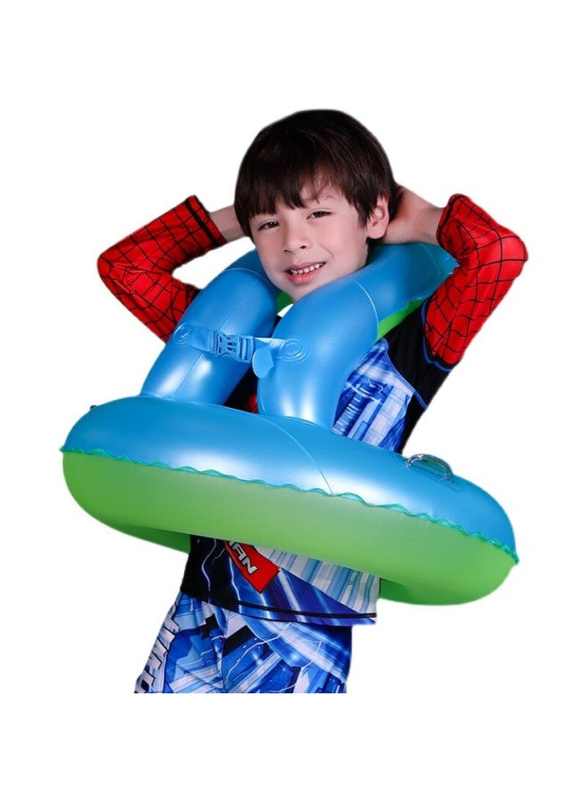 Swimming Fun Yonglebao, Upgraded Safe Anti-rollover Snake-shaped Swim Ring, Thickened Circular Inflatable Swimming Ring Life Buoy, Blue, Size S - Image 4