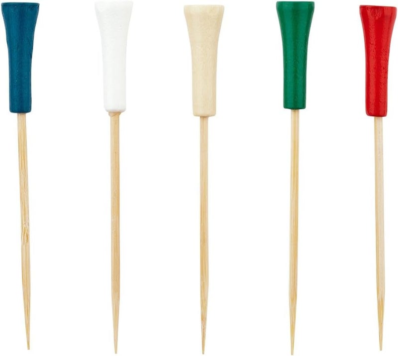 Restaurantware Restaurantware 4 Inch Golf Tee Cocktail Picks 1000 Sturdy Food Picks  Durable Bamboo Wood Skewers For Sports Themed Parties And Events Birthday Restaurant Or Office Party Supplies - Image 2