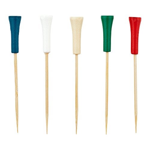 Restaurantware Restaurantware 4 Inch Golf Tee Cocktail Picks 1000 Sturdy Food Picks  Durable Bamboo Wood Skewers For Sports Themed Parties And Events Birthday Restaurant Or Office Party Supplies - Image 1