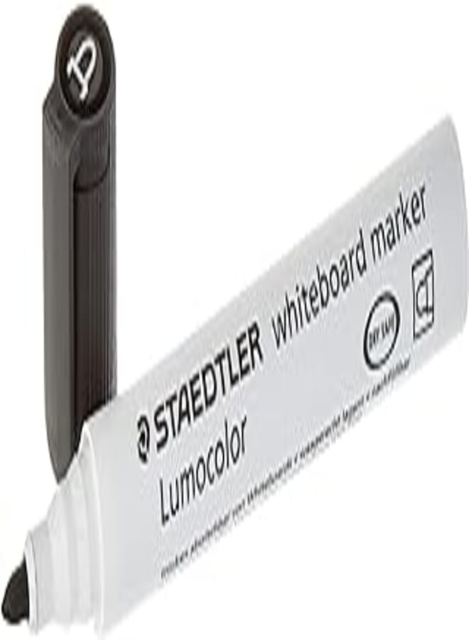 Staedtler Lumocolor 351 Black Bullet Tip Whiteboard Board Marker (Pack Of 10)