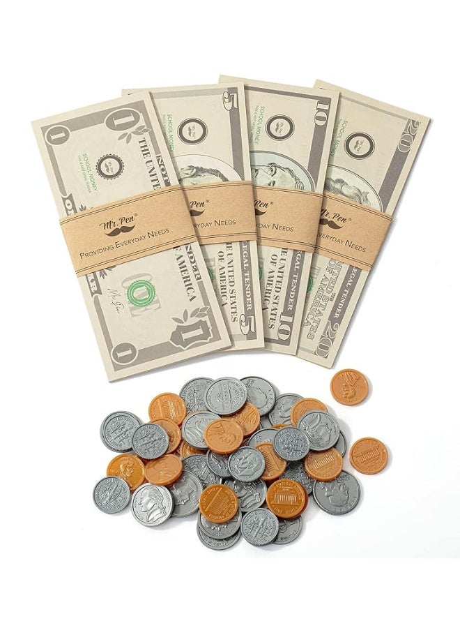 Mr. Pen Mr. Pen- Play Money for Kids, 150 Pcs, Ages 3+, Toy Money, Money Games, Fake Money for Kids, Pretend Money, Toddler Learning Money, Kids Play Money, Realistic Money, Fake Cash, Coins for Kids - Image 5