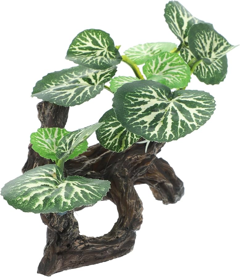 Green Artificial Reptile Terrarium Plant for Snake Lizard Habitat Climbing Decoration - Image 2