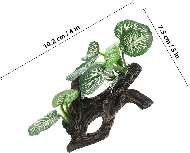 Green Artificial Reptile Terrarium Plant for Snake Lizard Habitat Climbing Decoration - Image 3