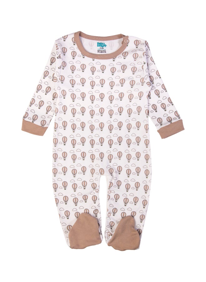 Babies Basic 5 Piece Unisex 100% Cotton Gift Set Include Bib, Romper, Mittens, Cap And Sleepsuit/Jumpsuit- I Can Fly  - Image 3
