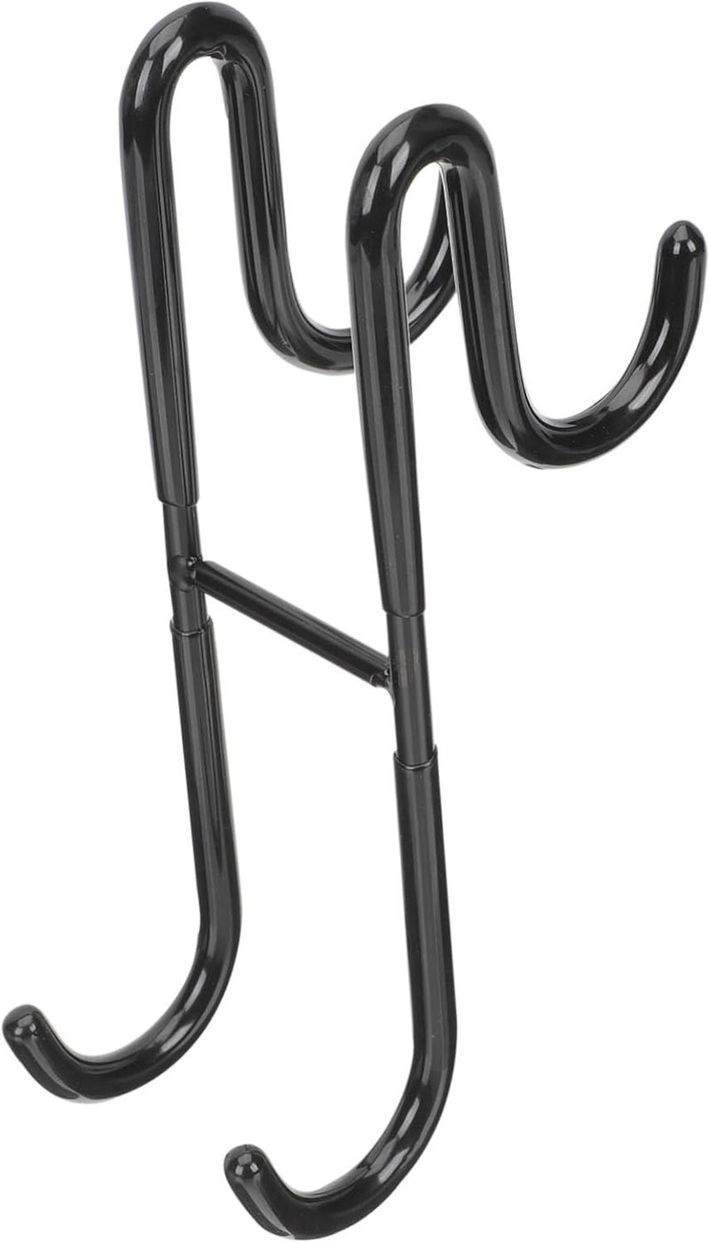 Over The Door Towel Hooks Black Scratch Resistant Space Saving Bathroom Towel Hanger - Image 1