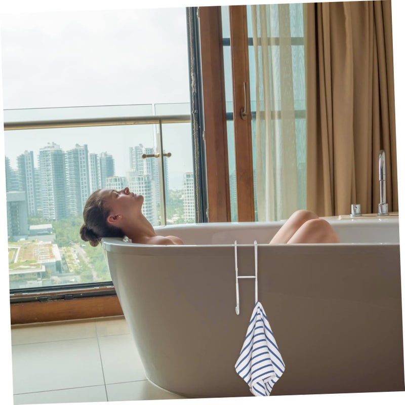 Over The Door Towel Hooks Black Scratch Resistant Space Saving Bathroom Towel Hanger - Image 5