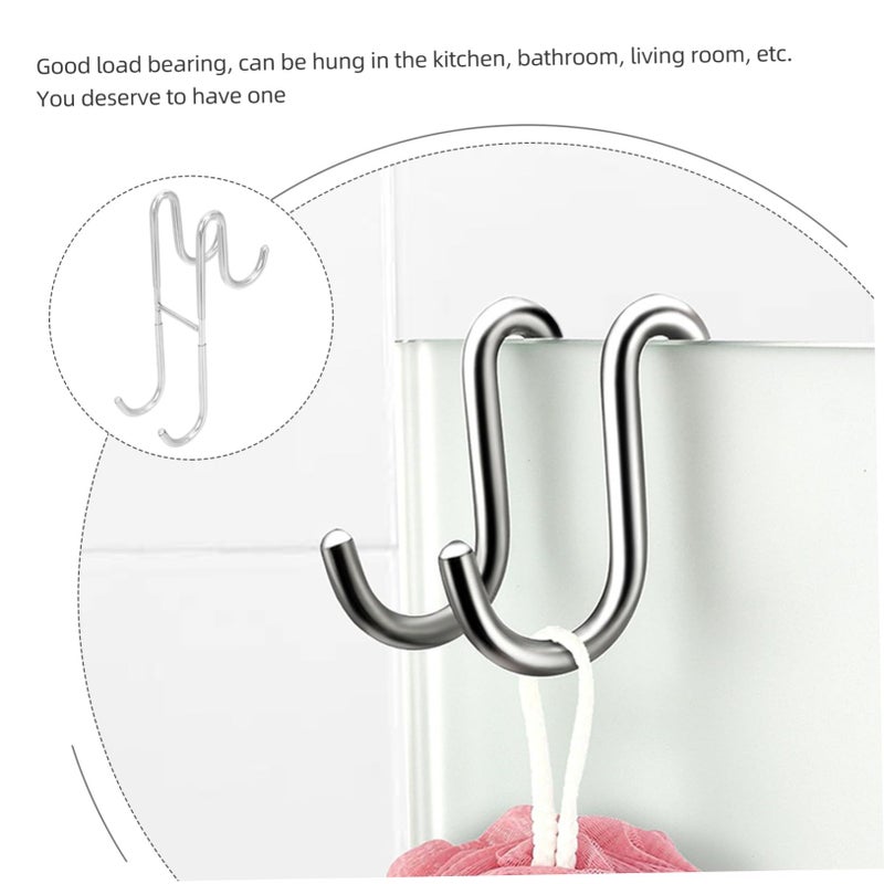 Over The Door Towel Hooks Black Scratch Resistant Space Saving Bathroom Towel Hanger - Image 3