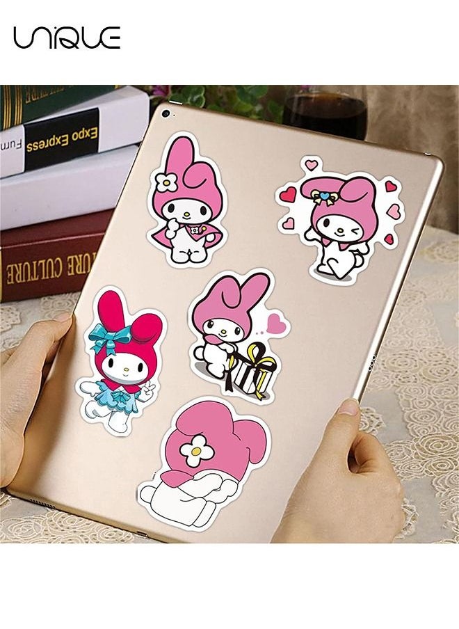 Unique - 50 Pcs My Melody Stickers - Kawaii Stickers - Lovely Image Graffiti Stickers for Kids and Girls DIY Kawaii Sticker Laptop Bedroom Decoration Water Cup Waterproof Stickers - Image 1