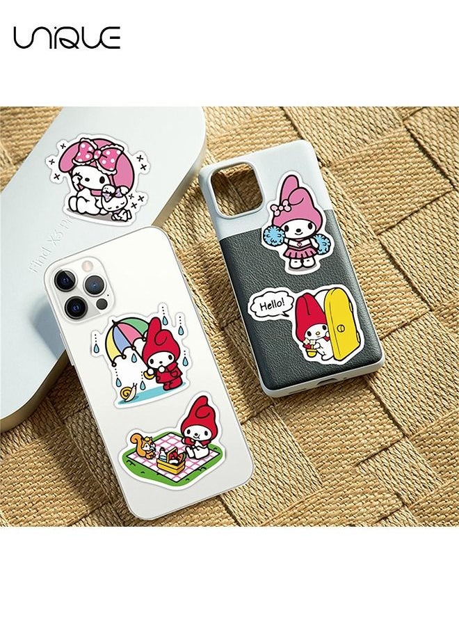 Unique - 50 Pcs My Melody Stickers - Kawaii Stickers - Lovely Image Graffiti Stickers for Kids and Girls DIY Kawaii Sticker Laptop Bedroom Decoration Water Cup Waterproof Stickers - Image 1