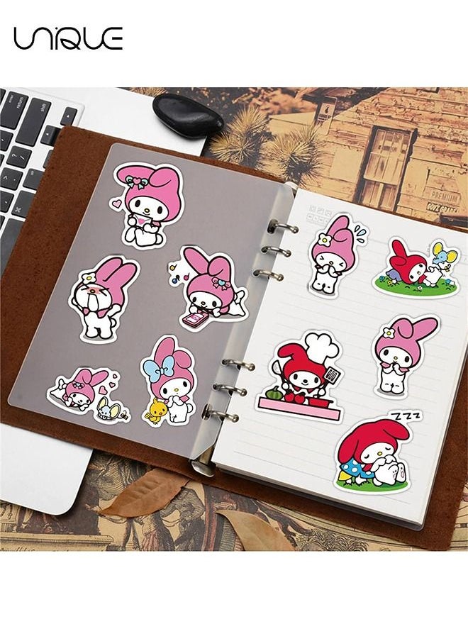 Unique - 50 Pcs My Melody Stickers - Kawaii Stickers - Lovely Image Graffiti Stickers for Kids and Girls DIY Kawaii Sticker Laptop Bedroom Decoration Water Cup Waterproof Stickers - Image 1
