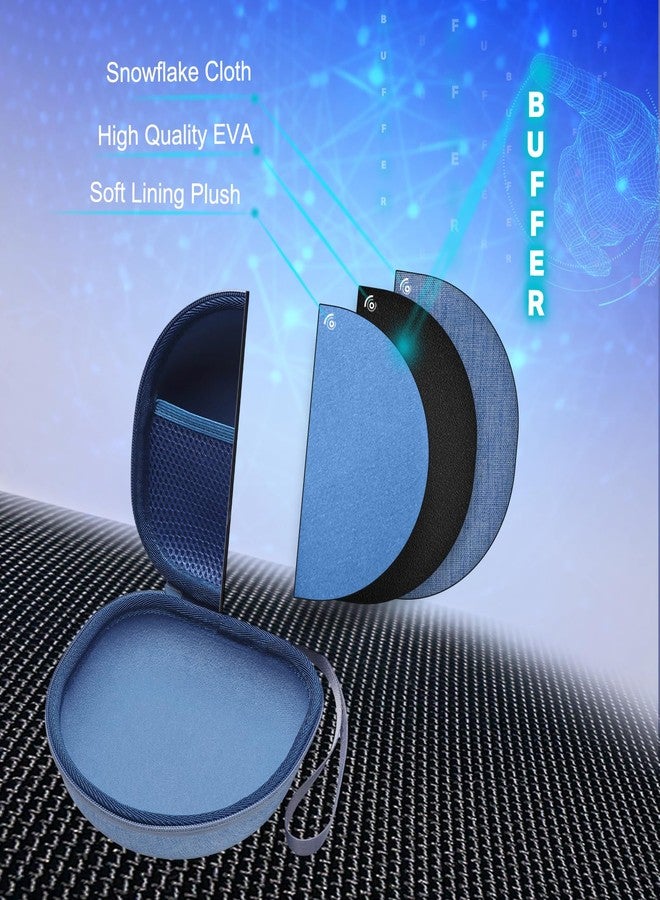 XANAD Headphone Headset Case Compatible with Beats/JBL/JLab/TOZO/BERIBES/Picun/KVIDIO Noise Cancelling Over-Ear Foldable Headphones(Blue) - Image 4