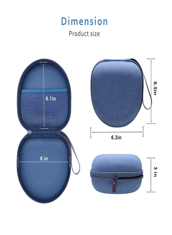 XANAD Headphone Headset Case Compatible with Beats/JBL/JLab/TOZO/BERIBES/Picun/KVIDIO Noise Cancelling Over-Ear Foldable Headphones(Blue) - Image 3