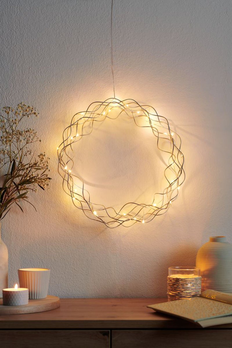 Tchibo Led Decorative Wreath, White - Image 1