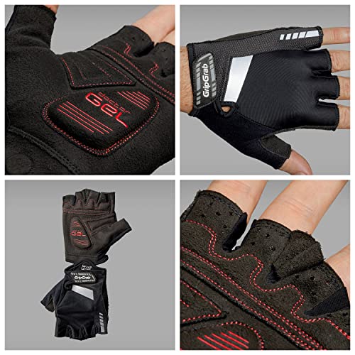GripGrab SuperGel Padded Half Finger Road Riding Summer Cycling Gloves Bicycle Gloves Biking Gloves for Men Fingerless Cycle Mitts - Image 3