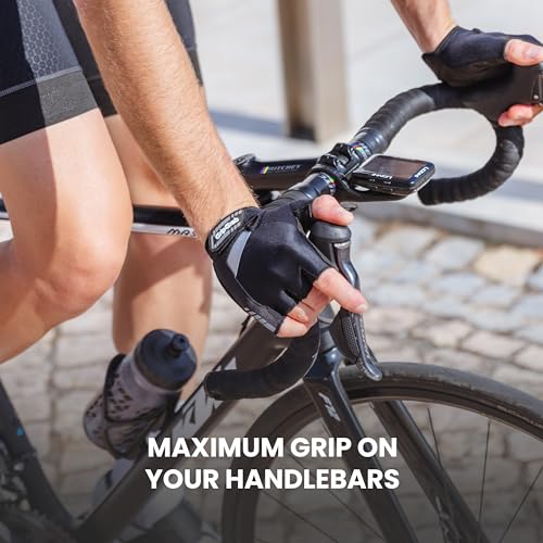 GripGrab SuperGel Padded Half Finger Road Riding Summer Cycling Gloves Bicycle Gloves Biking Gloves for Men Fingerless Cycle Mitts - Image 4