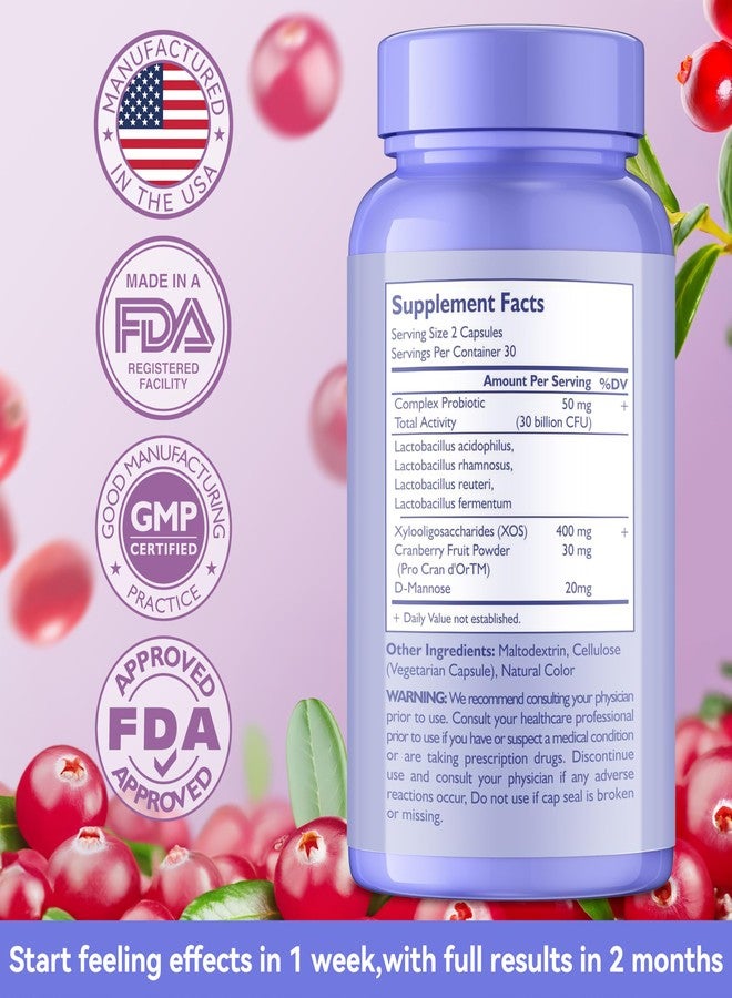 AnFamer Vaginal Probiotics for Women Female,Promotes Ph Balance,Healthy Vaginal Odor & Flora,Urinary Tract Health with Prebiotics & Lactobacillus Probiotic Blend 30 Billion CFU,60 Capsules - Image 4