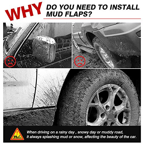 Autorder حواجز الطين أوتورد لسيارة فورد إيسكيب 2020 2021 2022 2023 2024 2025 مجموعة حواجز الطين الأمامية والخلفية 4 قطع (غير مناسبة لطرازات ST-Line) - Image 2