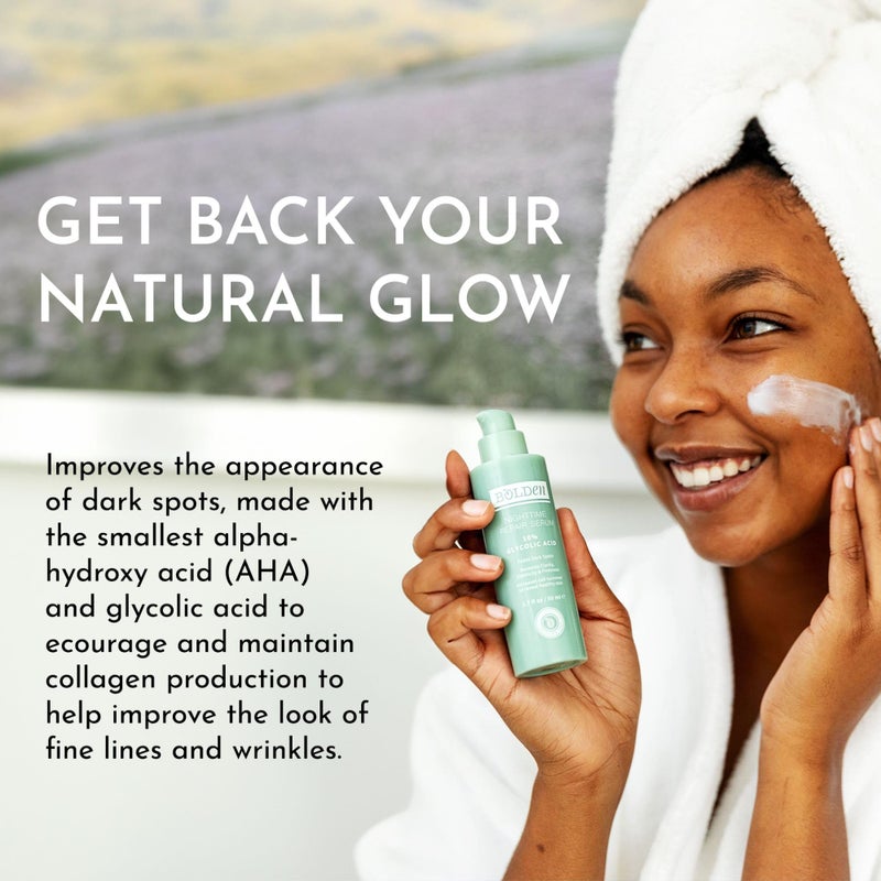 Bolden Nighttime Repair Serum | Facial Serum for Dark Spots and Discoloration | Ideal for Acne-Prone & Melanin-Rich Skin | 1.7 Fl Oz - Image 2