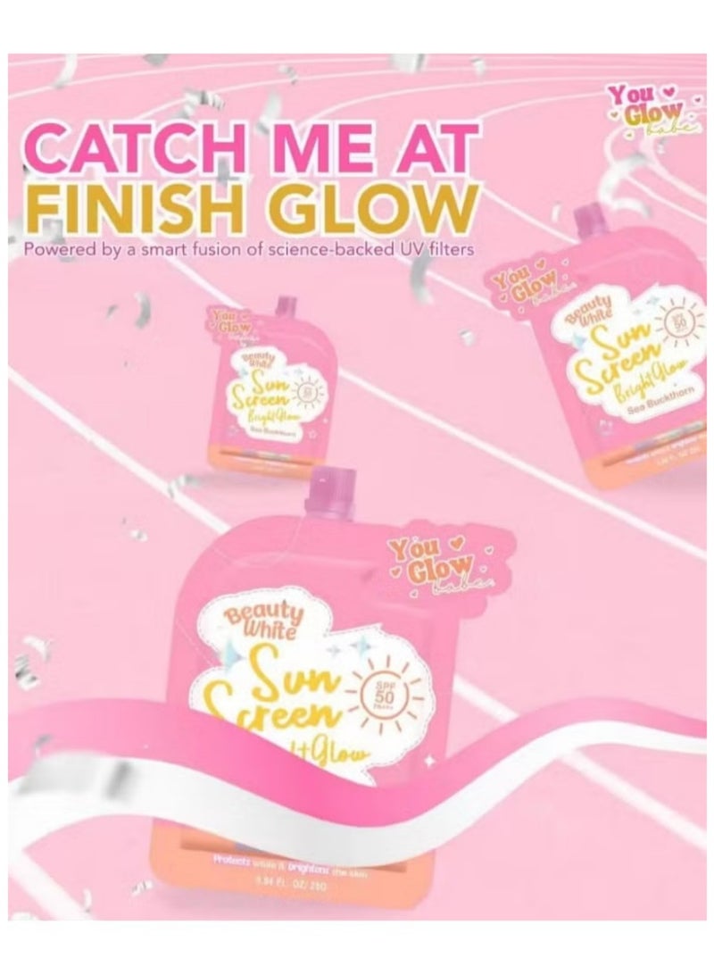 جلو واقي شمس Beauty White بعناب البحر SPF 50 PA+++ لحماية البشرة وتوحيد اللون - Image 4
