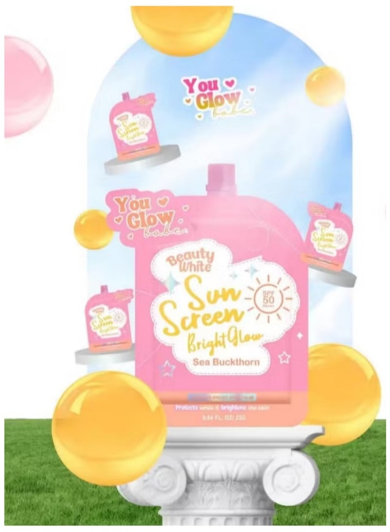 جلو واقي شمس Beauty White بعناب البحر SPF 50 PA+++ لحماية البشرة وتوحيد اللون - Image 2