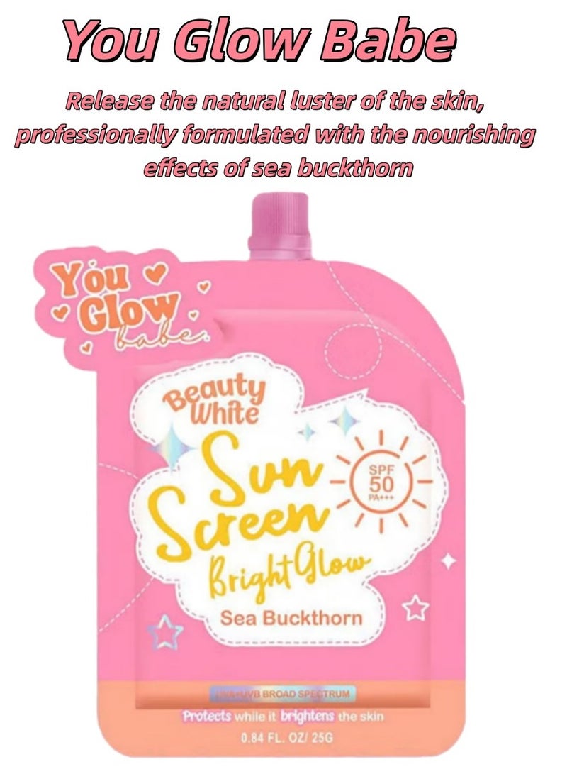 جلو واقي شمس Beauty White بعناب البحر SPF 50 PA+++ لحماية البشرة وتوحيد اللون - Image 1