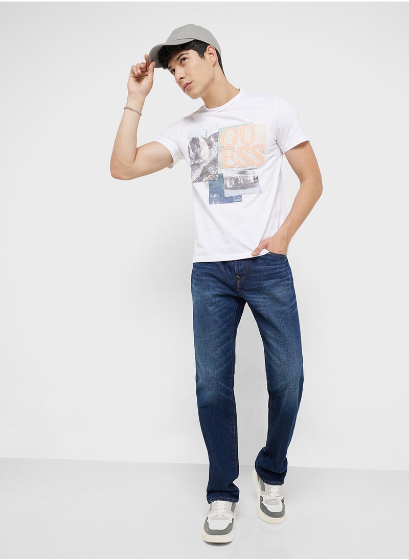 GUESS Sail Boat Crew Neck T-Shirt  - Image 4
