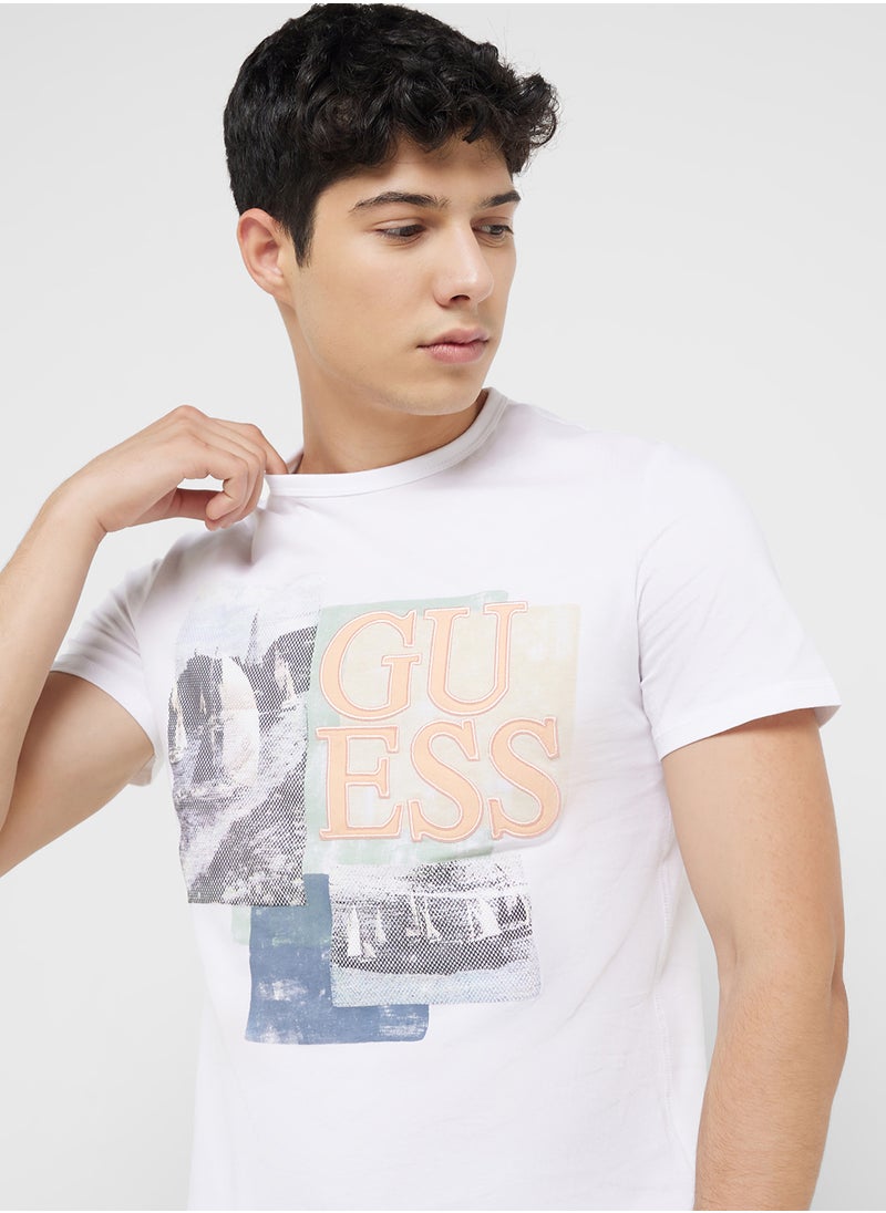 GUESS Sail Boat Crew Neck T-Shirt  - Image 3
