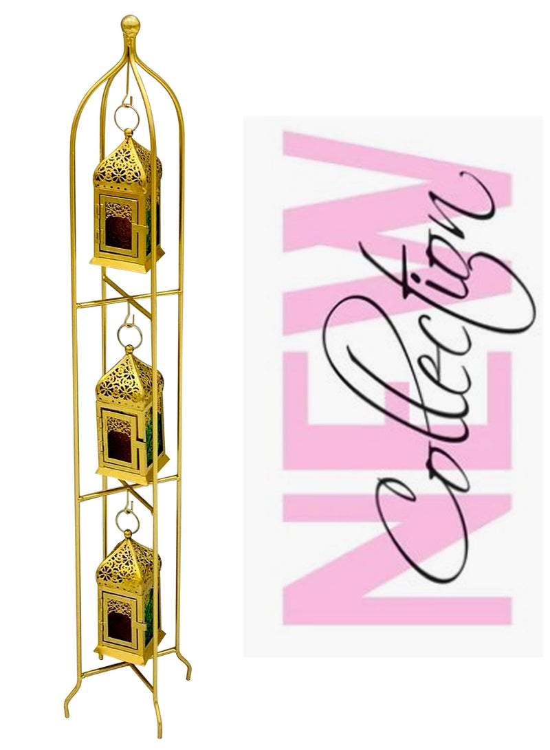Living 3 Candle Lantern In 1 Stand 95 CM  - Image 3