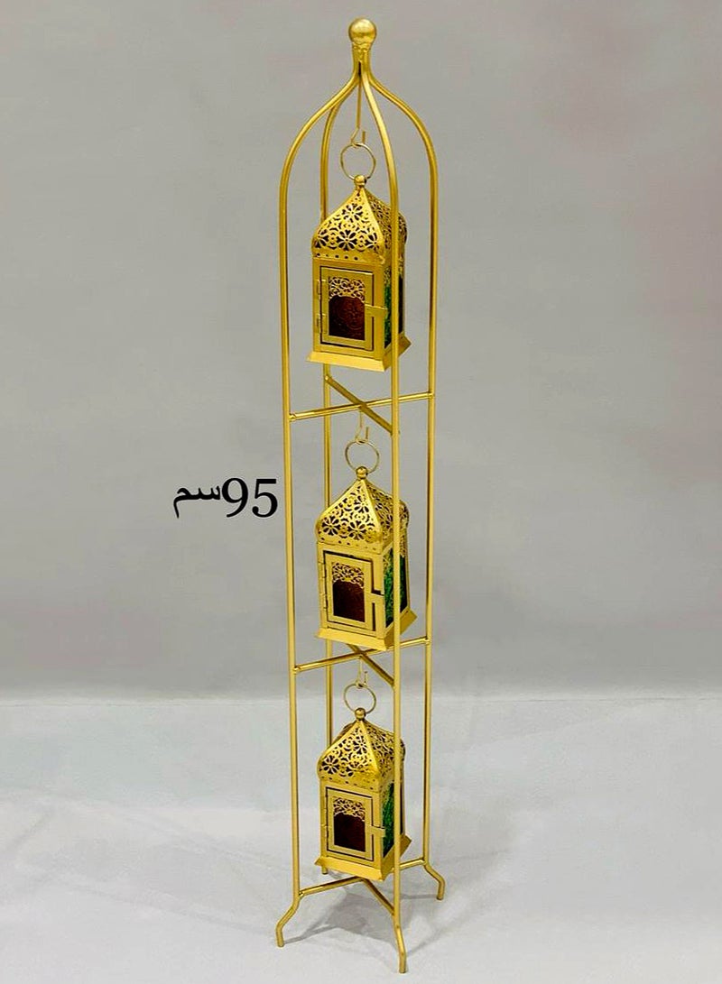 Living 3 Candle Lantern In 1 Stand 95 CM  - Image 4
