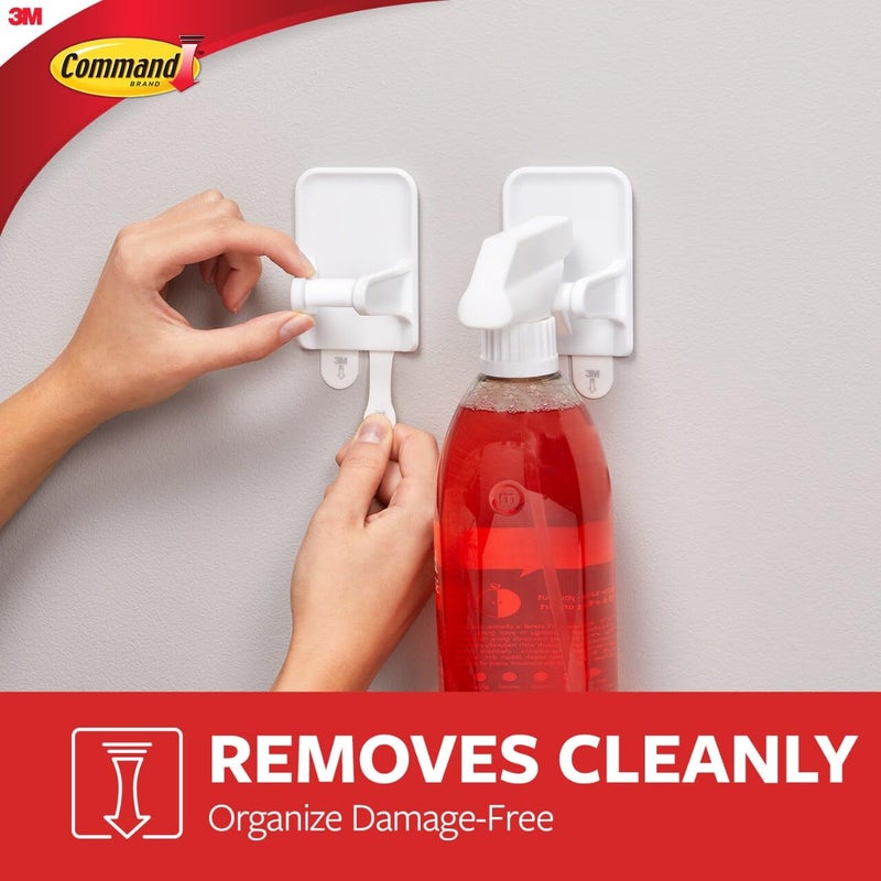 Command Spray Bottle Hangers, Holds up to 32 fl oz, 2 Hangers with 4 Strips, Damage-Free Spray Bottle Holder Wall Mount to Cabinet, Kitchen, or Under Sink - Image 5