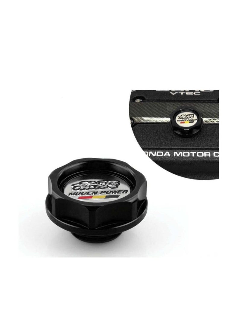Generic Oil Fill Cap Cover Fit For Honda Mugen Power  - Black  - Image 4
