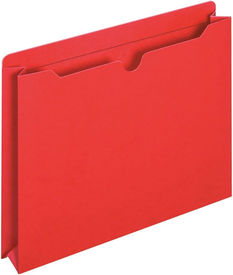 Pendaflex Globe-Weis File Jackets, File Folder, 2-Inch Expansion, Letter Size, Red, 50 Jackets per Pack (B3043DTRED) - Image 1