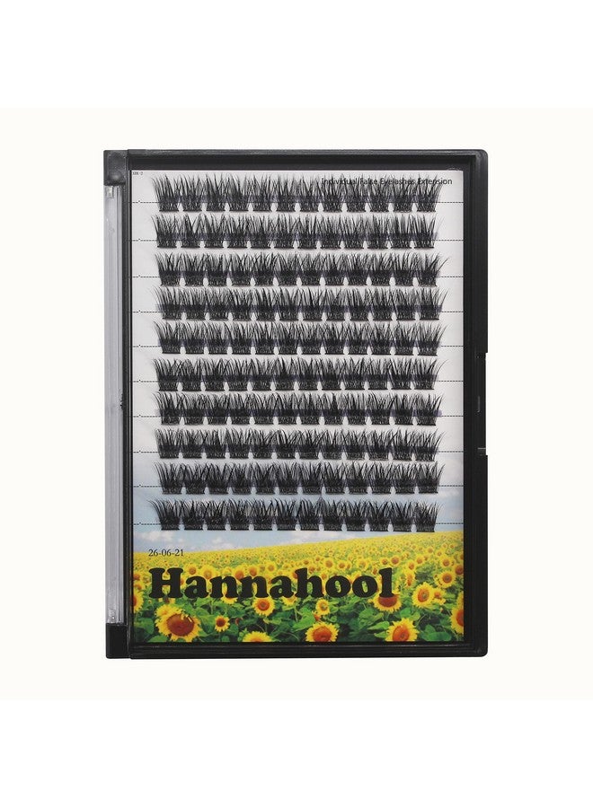 Hannahool Handmade D Curl 1020Mm To Choose 120Pcs Natural Long Individual Thick Base Cluster Eyelashes Dramatic Look Diy Volume Eye Lashes Extensions (12Mm) - Image 1