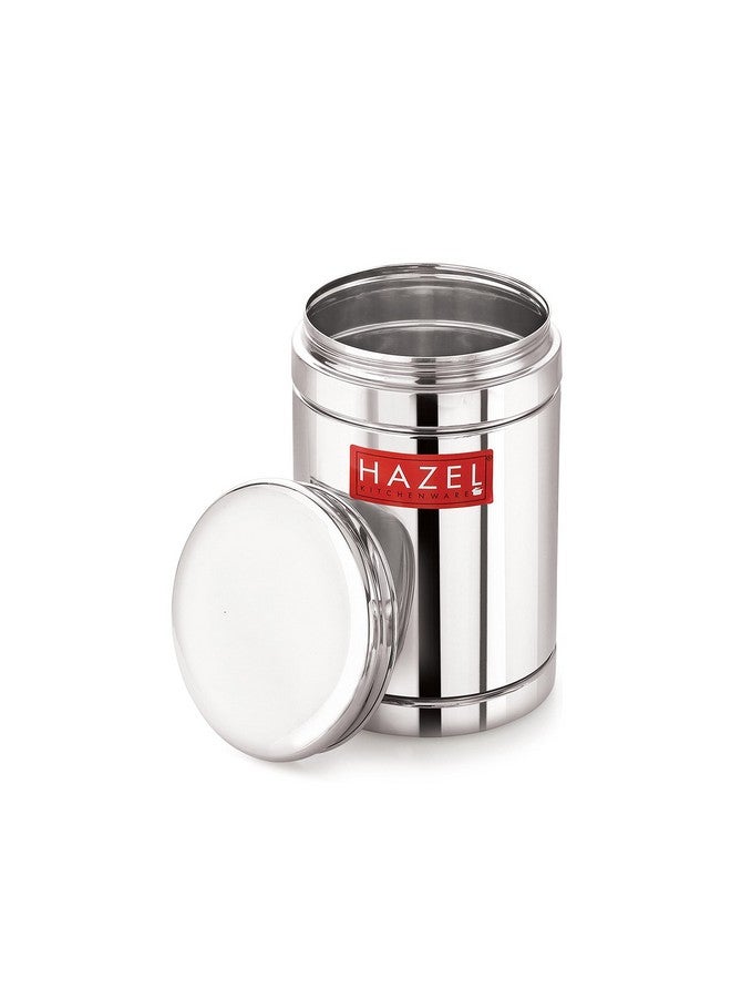 Hazel مجموعة حاويات هازل من الفولاذ المقاوم للصدأ | 1800 مل لكل حاوية فولاذية لتخزين المطبخ | حاويات محكمة الإغلاق لتخزين المطبخ | مثالية لتخزين الأرز، الحبوب، البقوليات، الوجبات الخفيفة. مجموعة من 6 - Image 5