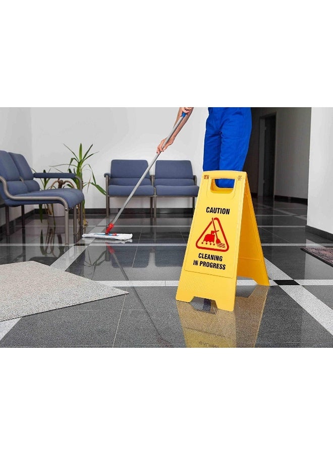Poaker Wet Floor And Cleaning In Progress Sign Heavy-Duty Safety Floor Warning Sign For Commercial And Home Use  - Image 3