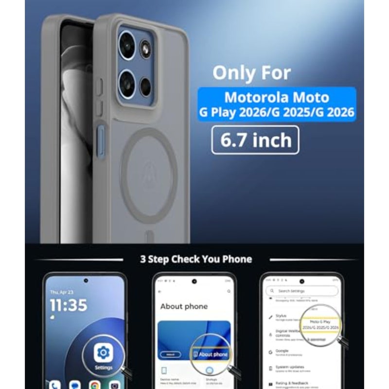 for rola 2025/ 2026/ Play 2026 Case, Compatible with MagSafe, Magnetic Translucent Matte Slim Protective Cover [1 Screen Protector] - Military-Grade Drop Protection - Image 2
