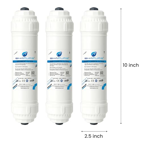 Shapure Quick Fit RO Inline Filter Kit – Sediment, Pre Carbon, Post Carbon Filters with Connectors | Compatible with All Domestic RO, UV & UF Water Purifiers - Image 2