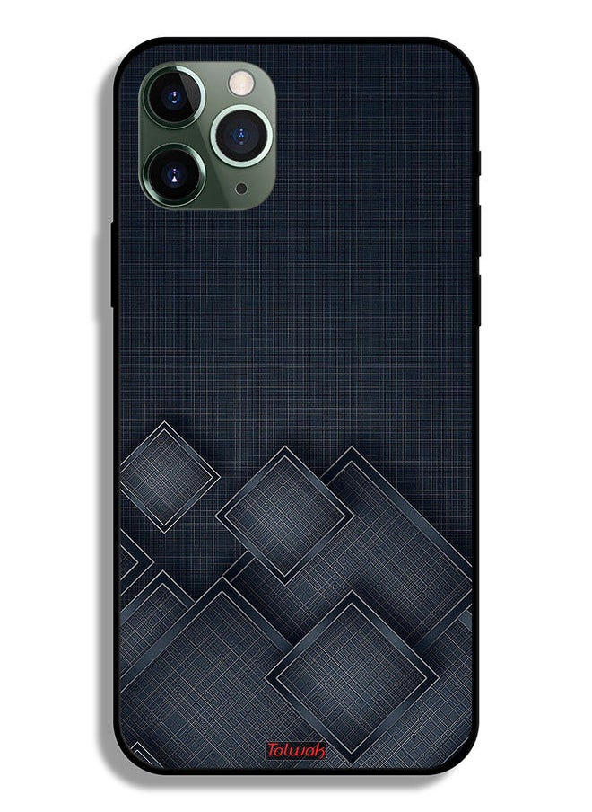 Tolwak Apple iPhone 11 Pro Max Protective Case Squares Pattern On Cloth  - Image 2