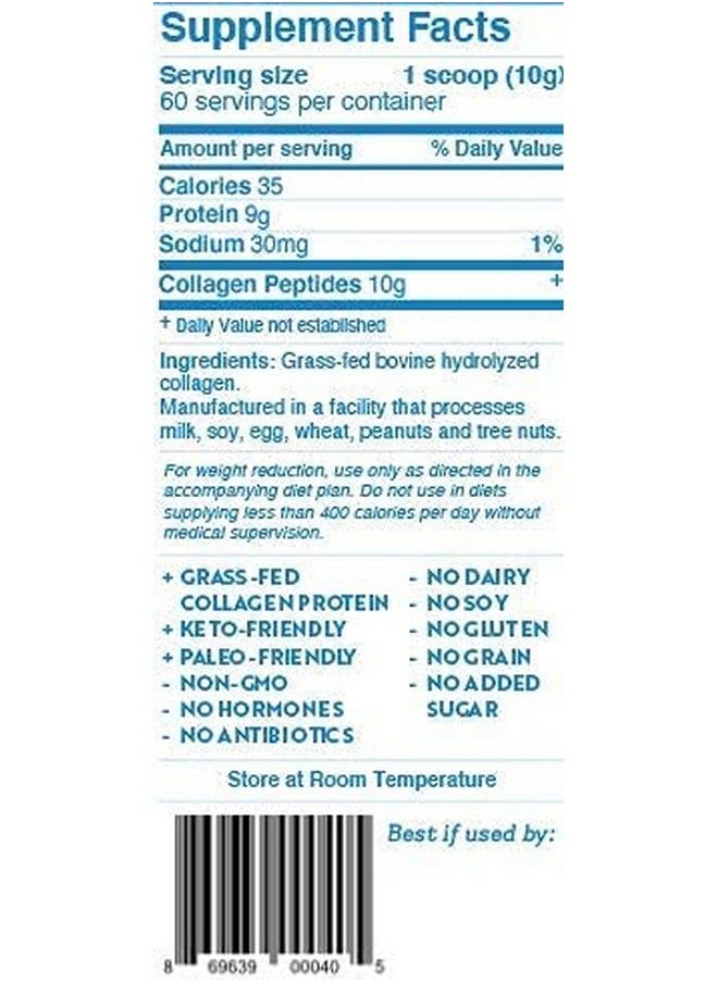Dr. Kellyann - Hydrolyzed Collagen Peptides Protein Powder Unflavored (60 Servings 1.3Lbs) Grass Fed Paleo & Keto Collagen Supplement Non Gmo Gluten Dairy And Soy Free Protein 9G Collagen 10G - Image 1