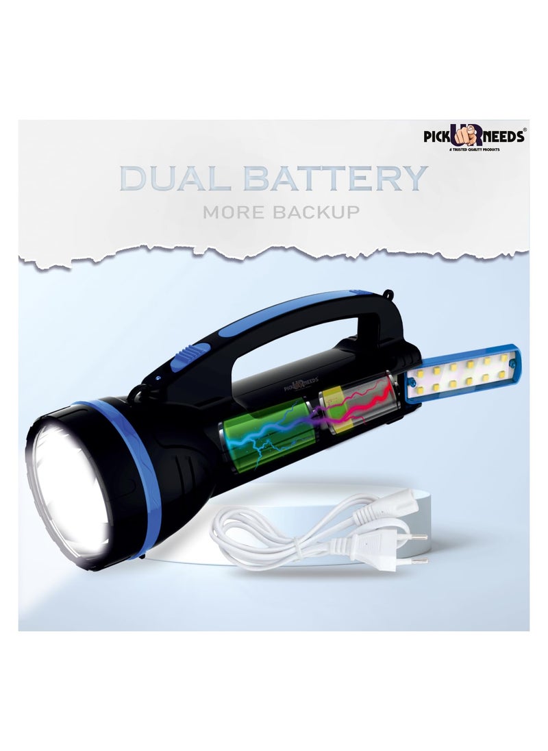 Pick Ur Needs Rechargeable 2 in 1 Long Range Search Torch Light with Table LED Desk Lantern Lamp