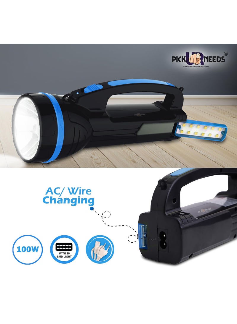Pick Ur Needs Rechargeable 2 in 1 Long Range Search Torch Light with Table LED Desk Lantern Lamp