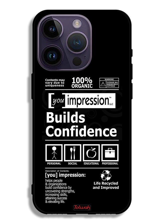 Tolwak Apple iPhone 14 Pro Protective Case Builds Confidence Sticker - Image 2