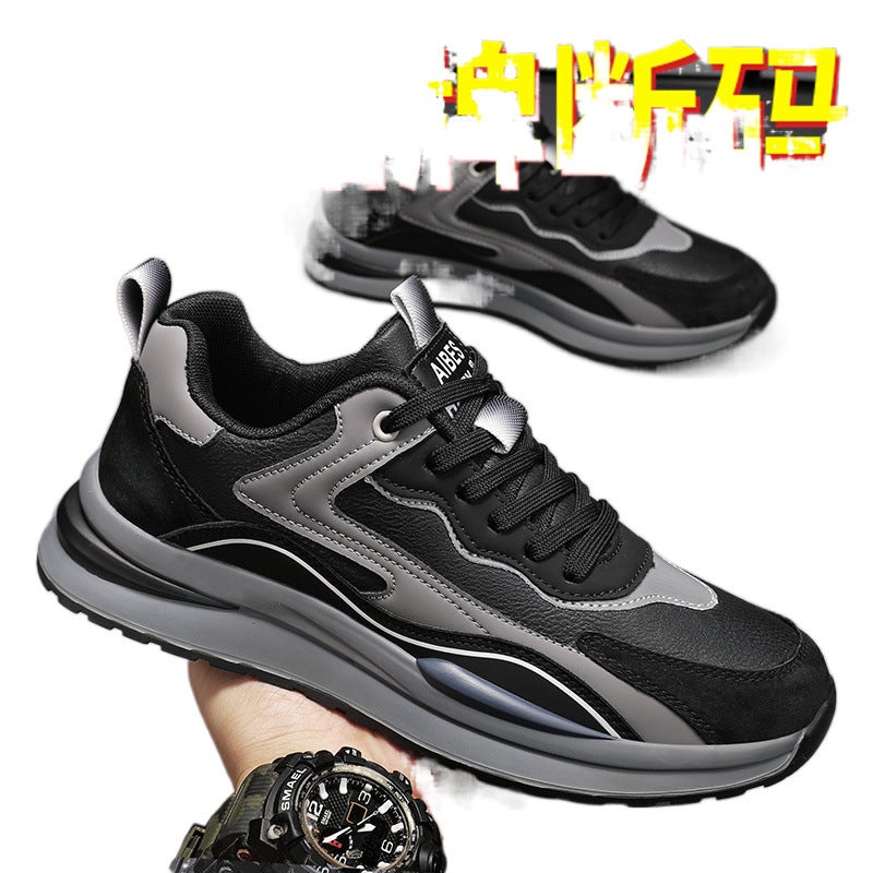 Men'S Shoes Leather Sports Casual Work Work Safety Shoes - Image 2