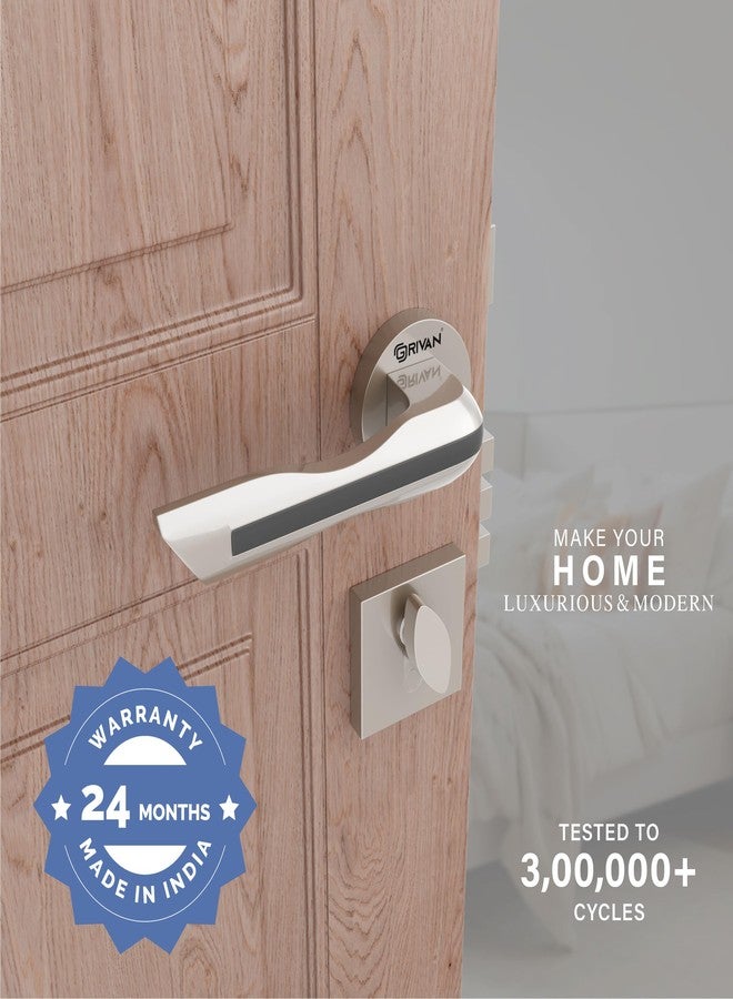 GRIVAN Heavy-Duty Brass Mortise Door Lock Set | Main Door Lock for Home, Office & Bedroom with 2 Years Warranty- (Satin Finish) - Image 2