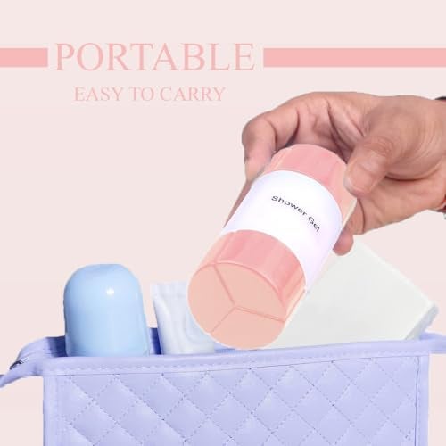 INOVERA (LABEL) 1 Piece Refillable Travel Bottles for Toiletries - 3 in 1 Plastic Shampoo, Cream, Conditioner, Lotion Storage Container - Travelling Accessories (Baby Pink) - Image 4